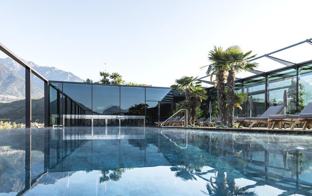 Una Sky Spa panoramica sopra l’Hotel delle Terme di Merano