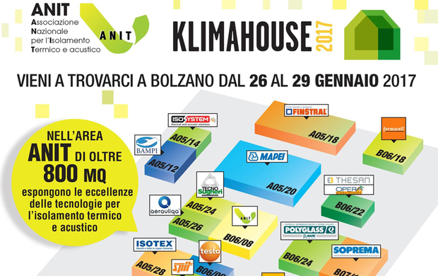 Klimahouse 2017: la presenza Anit e gli eventi formativi