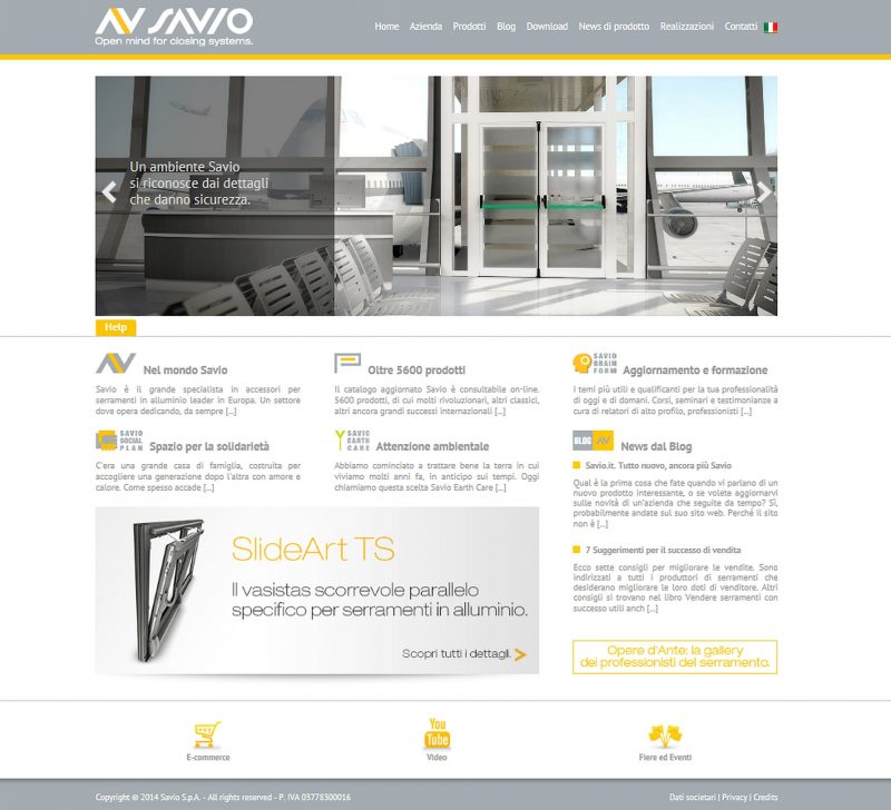 Accessori per serramenti: sito rinnovato per Savio