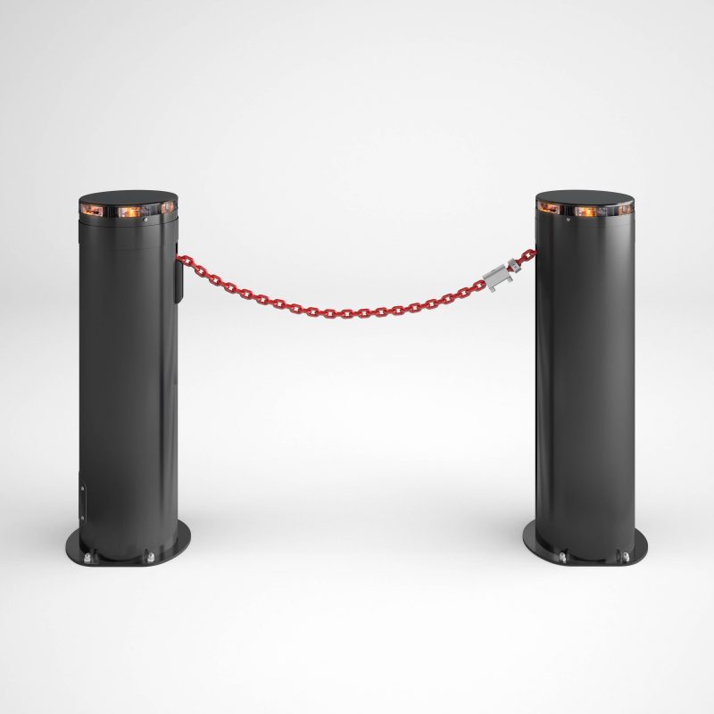 Kit Barriera A Catena Con 8 Paletti E 10m Catena - Base In Gomma Per Interni/Esterni - Foto 9