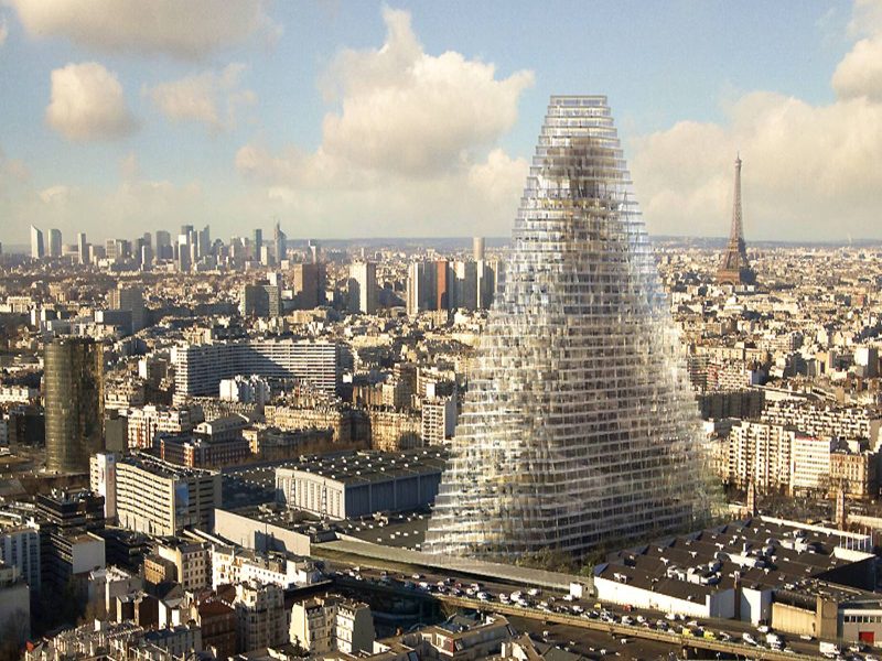 Involucro trasparente per la Tour Triangle a Parigi