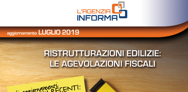 Bonus Casa. Nuova Guida dell’Agenzia delle Entrate
