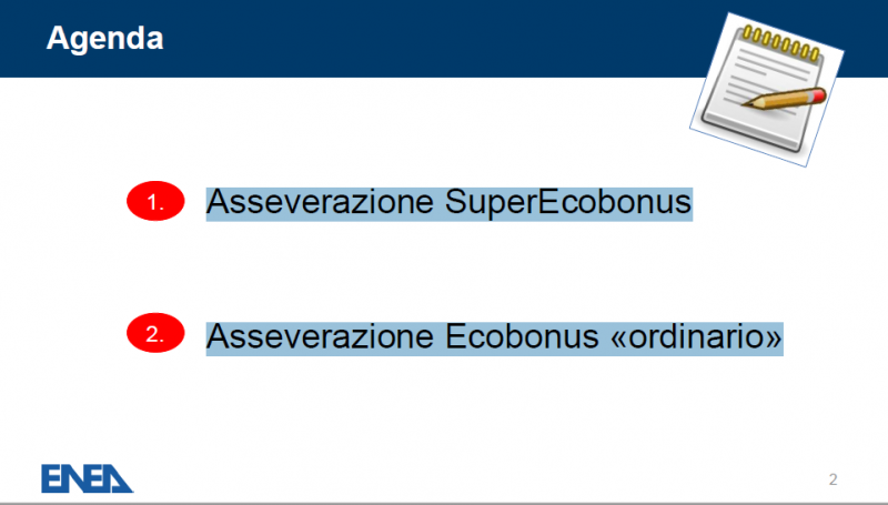 Asseverazione Superbonus ed Ecobonus: precisazione Enea