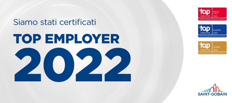 Top Employer 2022, Saint Gobain rinnova il riconoscimento