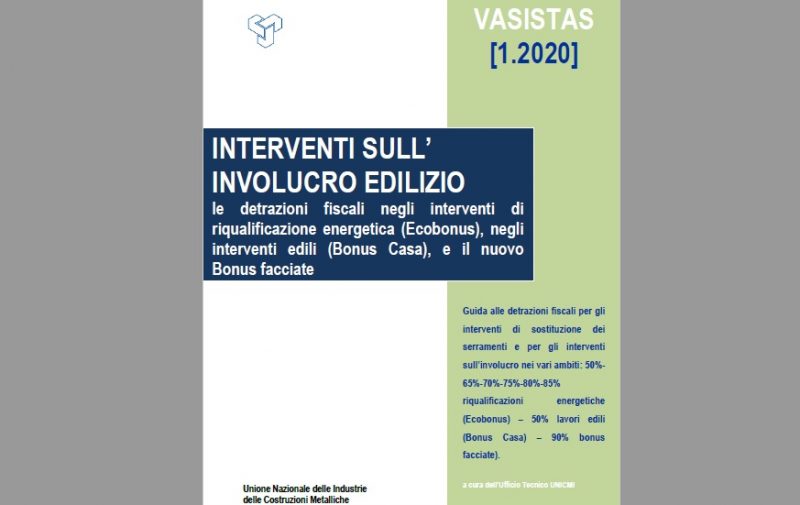 La Guida Vasistas 1-2020 di Unicmi su Involucro e detrazioni fiscali