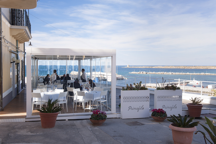 Pergole bioclimatiche Vision per il ristorante Primafila