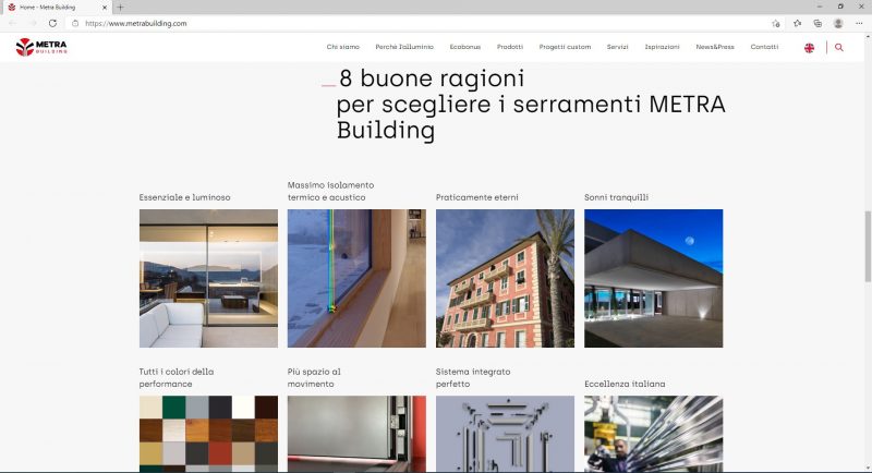 Nuovo sito Metra Building, responsivo e user friendly