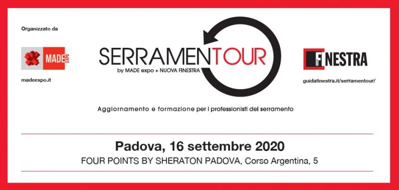 Serramentour d’Autunno: si parte da Padova, 16 settembre