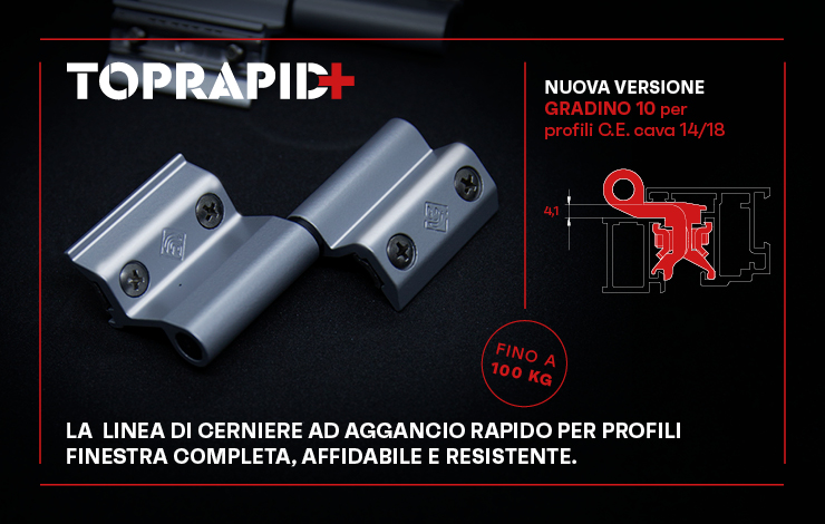 Camera Europea gradino 10 è la nuova cerniera Top Rapid