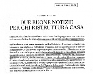 fake news su ecobonus scontato in fattura
