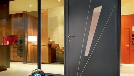 Porte di ingresso in alluminio decorate K-Line